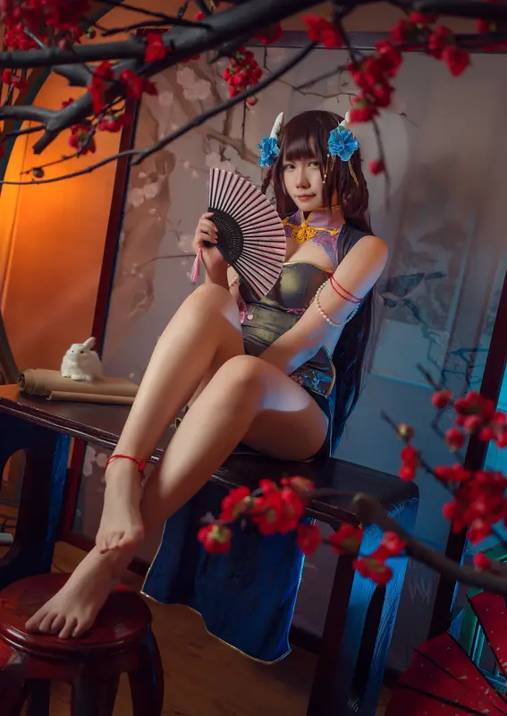 麻花酱 – NO.103 比睿旗袍+泳装 5